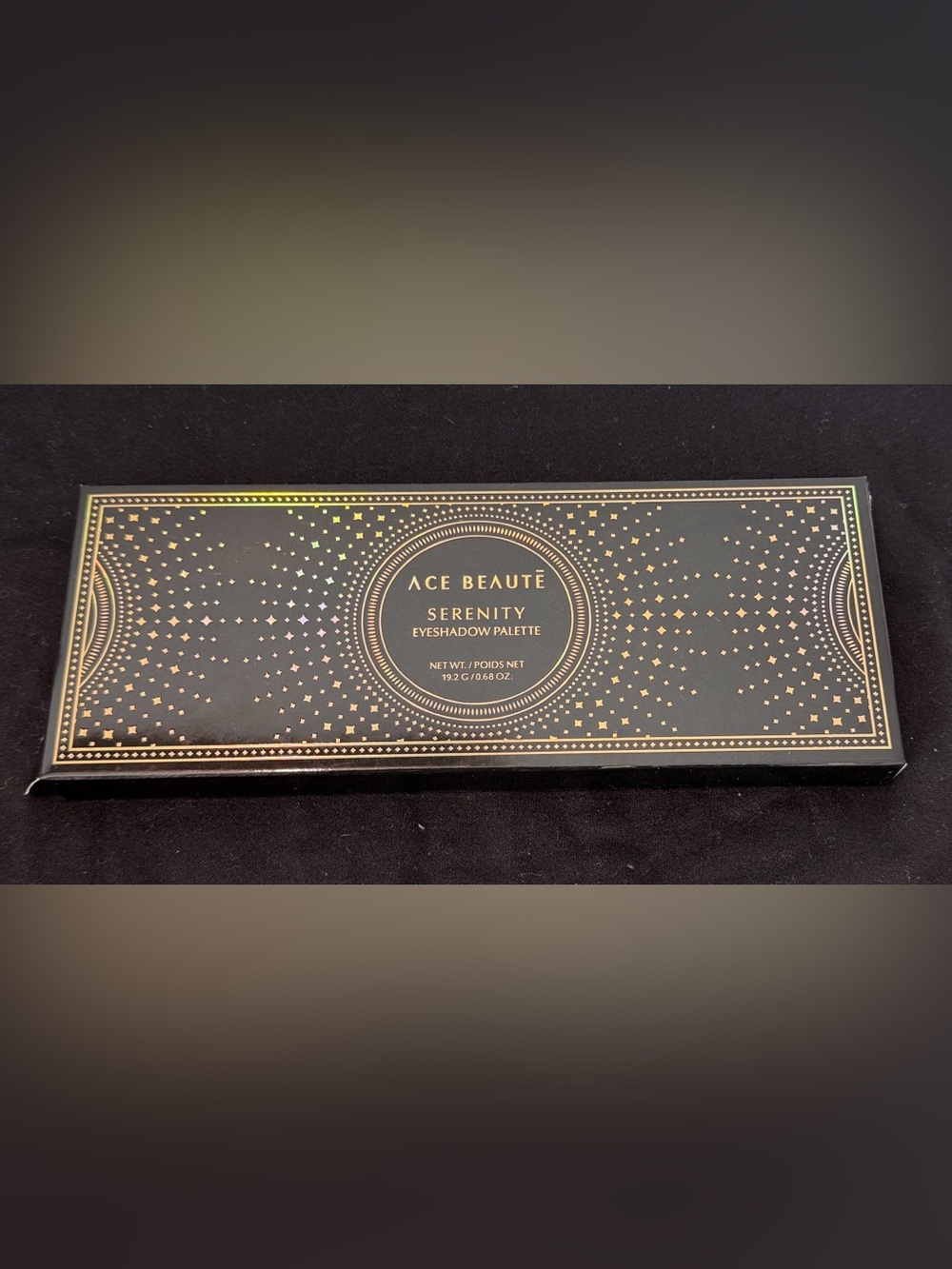 Ace Beauté Serenity Eyeshadow Palette - Black & Gold Accents